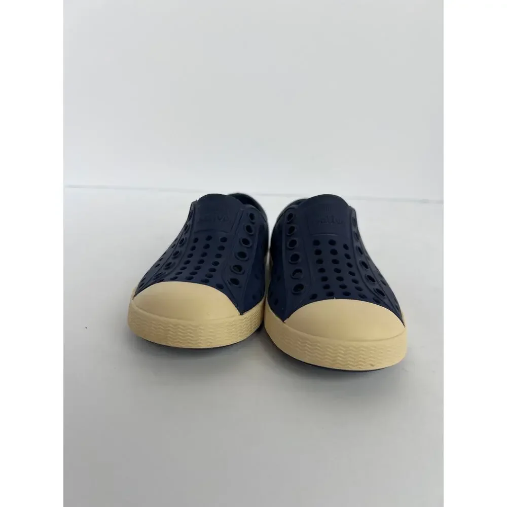 Native Jefferson Navy Blue Waterproof Slip On Kids Shoes Size C5